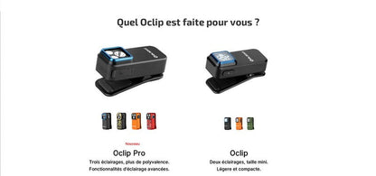 Olight Oclip PRO 500 Lumens - lampe gilet tactique lumière rouge rechargeable  NYCTALOPE  