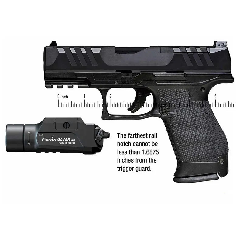 Lampe pour arme Fenix GL19R V2.0 – 1200 Lumens  NYCTALOPE  