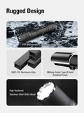 Lampe tactique Klarus GL6 1600 Lumens rechargeable USB-C + Support Picatinny + TRC1 - NYCTALOPE