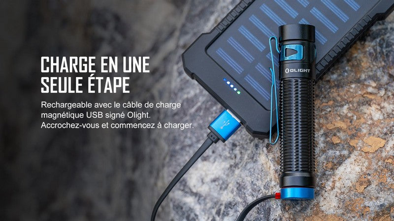 Lampe Torche Olight Baton 3 PRO - 1500 Lumens - lumière blanche froide CW  NYCTALOPE  
