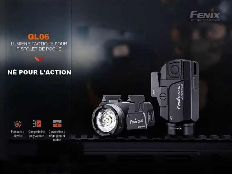 Lampe tactique pour arme – Fenix GL06 – 600 Lumens  NYCTALOPE  