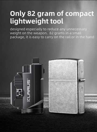 Lampe arme de poing Klarus GL2 - 1000 Lumens et Laser Vert intégré - rechargeable USB-C  NYCTALOPE  