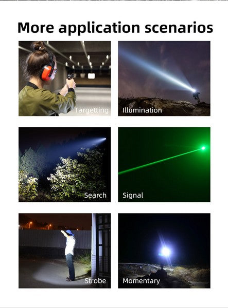 Lampe arme de poing Klarus GL2 - 1000 Lumens et Laser Vert intégré - rechargeable USB-C  NYCTALOPE  