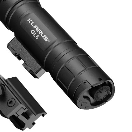 Lampe tactique Klarus GL6 1600 Lumens rechargeable USB-C + Support Picatinny + TRC1 - NYCTALOPE