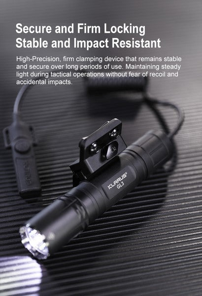 Lampe Torche Klarus GL3 - 2100 Lumens – Rechargeable + support M-LOK + Interrupteur déporté  NYCTALOPE  