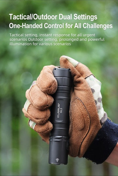 Lampe Torche Klarus GL3 - 2100 Lumens – Rechargeable + support M-LOK + Interrupteur déporté  NYCTALOPE  