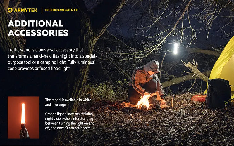 Lampe torche Armytek Dobermann Pro Max 3000 Lumens - Batterie 21700 Li-Ion 5000mAh  NYCTALOPE  