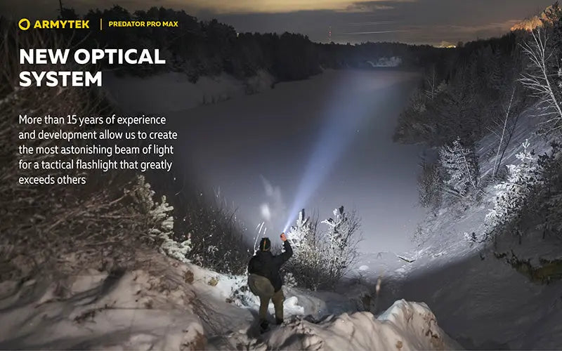 Lampe torche Armytek Predator Pro Max 3000 Lumens - Batterie 21700 Li-Ion 5000mAh  NYCTALOPE  