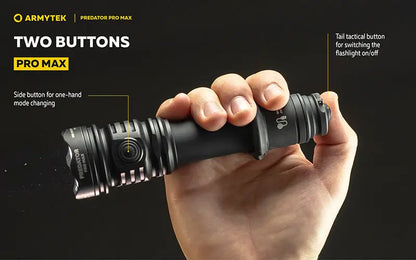 Lampe torche Armytek Predator Pro Max 3000 Lumens - Batterie 21700 Li-Ion 5000mAh  NYCTALOPE  