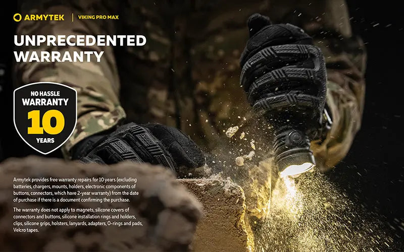 Lampe torche Armytek Viking Pro Max 5300 Lumens - Batterie 21700 Li-Ion 5000mAh - Portée de 355 mètres  NYCTALOPE  
