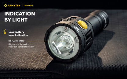 Lampe torche Armytek Bear WRG 1500 Lumens Lumière rouge et verte - rechargeable - NYCTALOPE