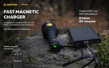 Lampe torche Armytek Bear WRG 1500 Lumens Lumière rouge et verte - rechargeable - NYCTALOPE