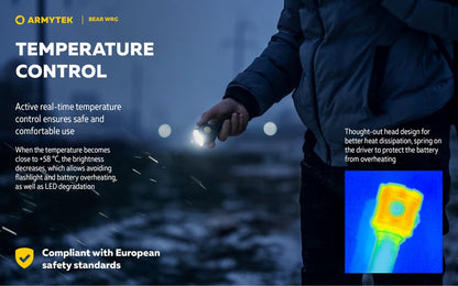 Lampe torche Armytek Bear WRG 1500 Lumens Lumière rouge et verte - rechargeable - NYCTALOPE