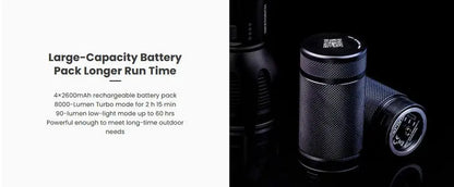 Lampe torche Nextorch ST30 V2.0 - 8000 Lumens - rechargeable - Powerbank intégré  NYCTALOPE  