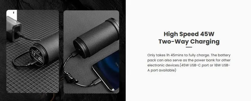 Lampe torche Nextorch ST30C - 15 000 Lumens - rechargeable - Powerbank intégré  NYCTALOPE  