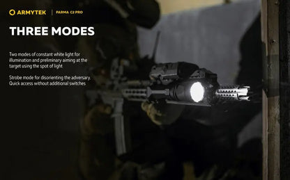 Lampe torche tactique Armytek Parma C2 Pro - 1500 Lumens  NYCTALOPE  
