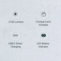 Lampe torche tactique Nextorch E51D - 2100 Lumens - rechargeable USB-C  NYCTALOPE  