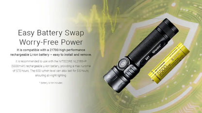 Lampe torche tactique Nitecore EX7 – 6000 Lumens  NYCTALOPE  