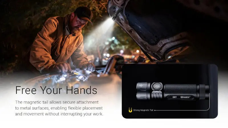 Lampe torche tactique Nitecore EX7 – 6000 Lumens  NYCTALOPE  
