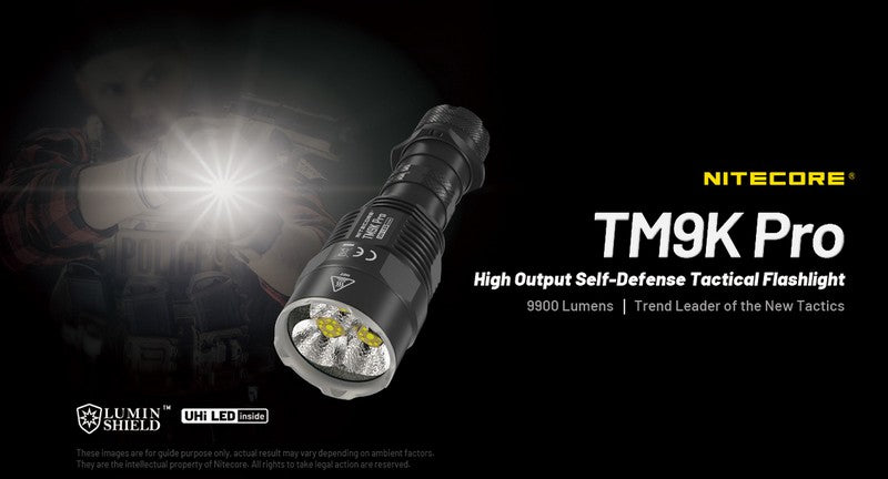 Lampe Torche Tactique Nitecore TM9K Pro 9900 Lumens rechargeable USB-C Nitecore