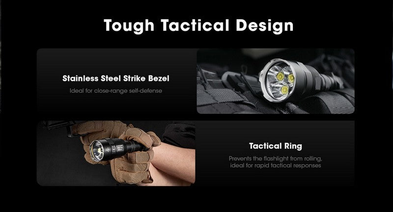 Lampe Torche Tactique Nitecore TM9K Pro 9900 Lumens rechargeable USB-C Nitecore