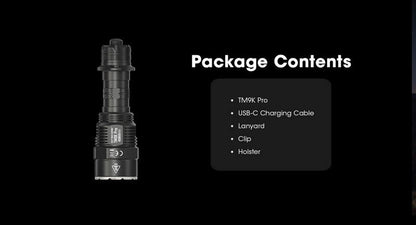 Lampe Torche Tactique Nitecore TM9K Pro 9900 Lumens rechargeable USB-C Nitecore