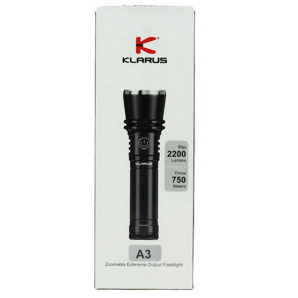 Lampe Torche Rechargeable Klarus A3 – 2200 Lumens – Focus réglable  NYCTALOPE  