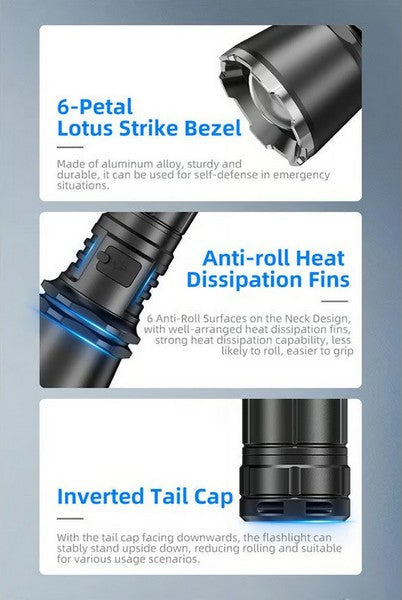 Lampe Torche Rechargeable Klarus A3 – 2200 Lumens – Focus réglable  NYCTALOPE  