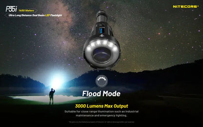 Lampe torche tactique laser Nitecore P35i LEP – 3000 Lumens  NYCTALOPE  