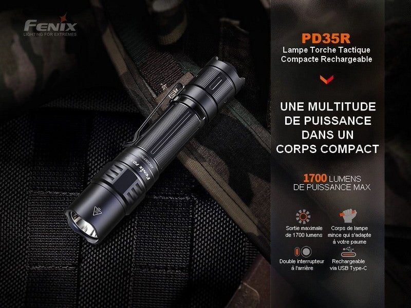 Lampe Torche Fenix PD35R – 1700 Lumens - rechargeable