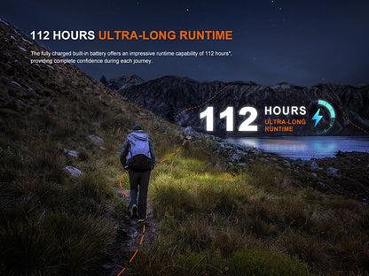 Lampe Frontale Fenix HL12R V2.0 500 Lumens - Rechargeable USB-C - Lumière Rouge - NYCTALOPE