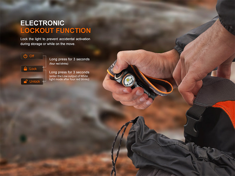 Lampe Frontale Fenix HM23 V2.0 300 Lumens - Polyvalente - Ultra légère - NYCTALOPE