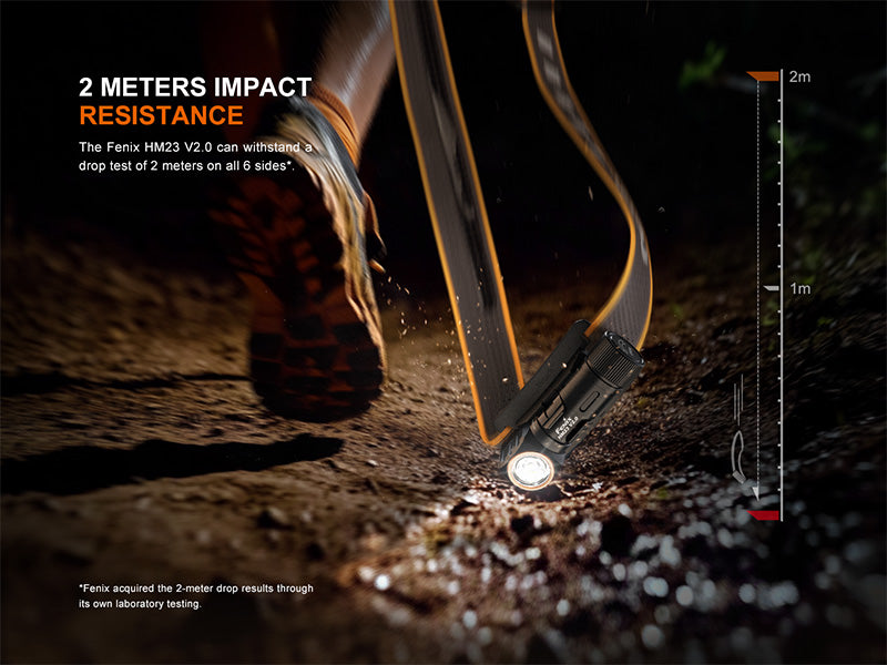 Lampe Frontale Fenix HM23 V2.0 300 Lumens - Polyvalente - Ultra légère - NYCTALOPE