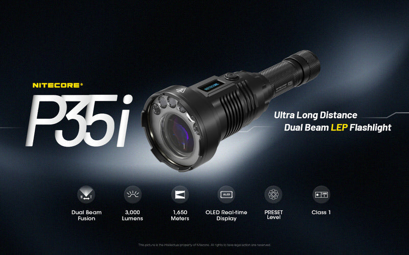 Lampe torche tactique laser Nitecore P35i LEP – 3000 Lumens Nitecore