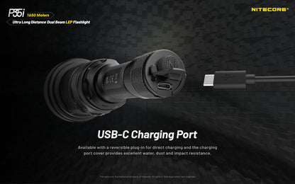 Lampe torche tactique laser Nitecore P35i LEP – 3000 Lumens  NYCTALOPE  