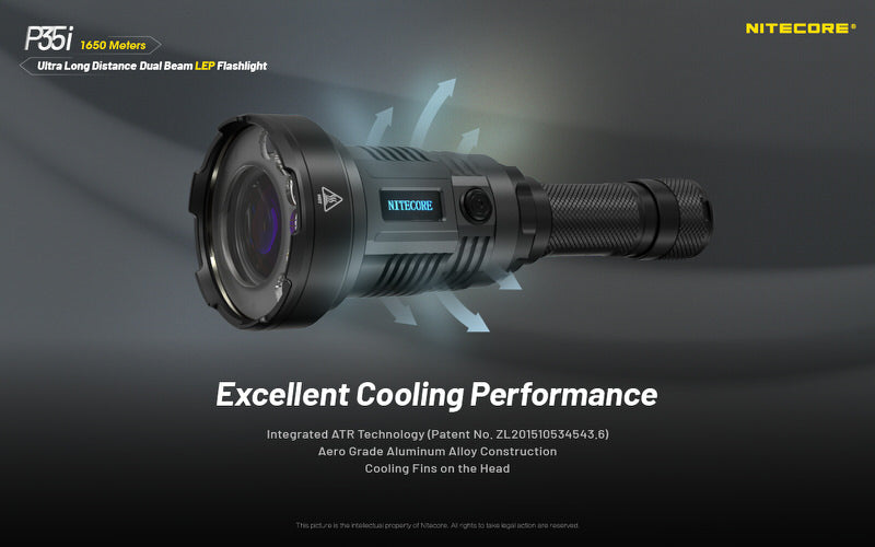 Lampe torche tactique laser Nitecore P35i LEP – 3000 Lumens Nitecore