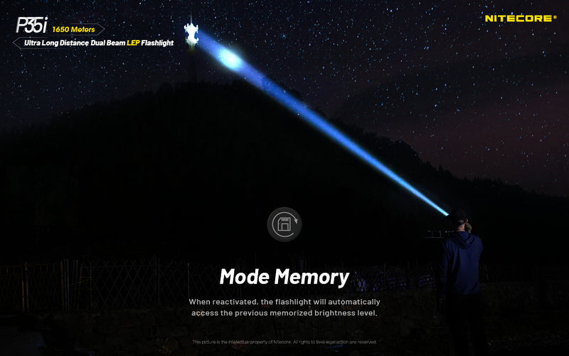Lampe torche tactique laser Nitecore P35i LEP – 3000 Lumens Nitecore