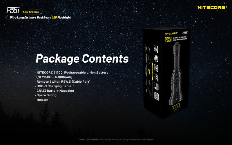 Lampe torche tactique laser Nitecore P35i LEP – 3000 Lumens Nitecore