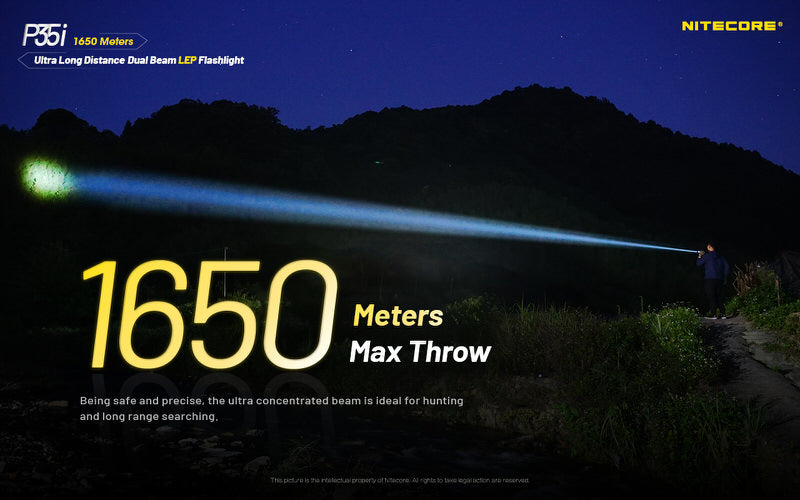 Lampe torche tactique laser Nitecore P35i LEP – 3000 Lumens  NYCTALOPE  