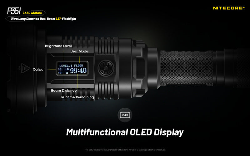 Lampe torche tactique laser Nitecore P35i LEP – 3000 Lumens Nitecore
