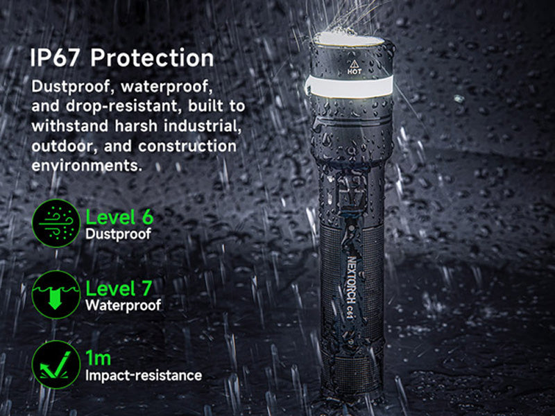 Lampe Torche Nextorch C61 3500 Lumens - Double Faisceau - Variation Continue - Rechargeable USB-C  NYCTALOPE  