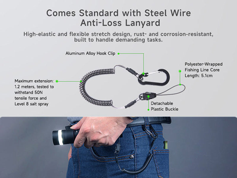 Lampe Torche Nextorch C61 3500 Lumens - Double Faisceau - Variation Continue - Rechargeable USB-C Nextorch