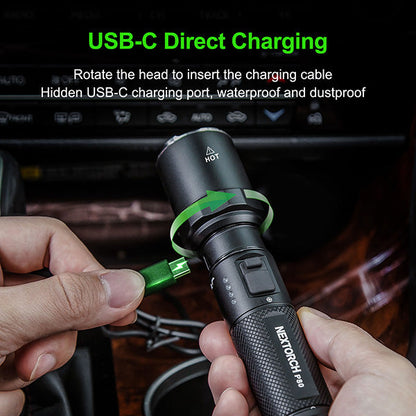 Lampe Torche Nextorch P80B - 2100Lumens rechargeable USB-C  NYCTALOPE  