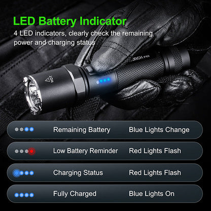 Lampe Torche Nextorch P80B - 2100Lumens rechargeable USB-C  NYCTALOPE  