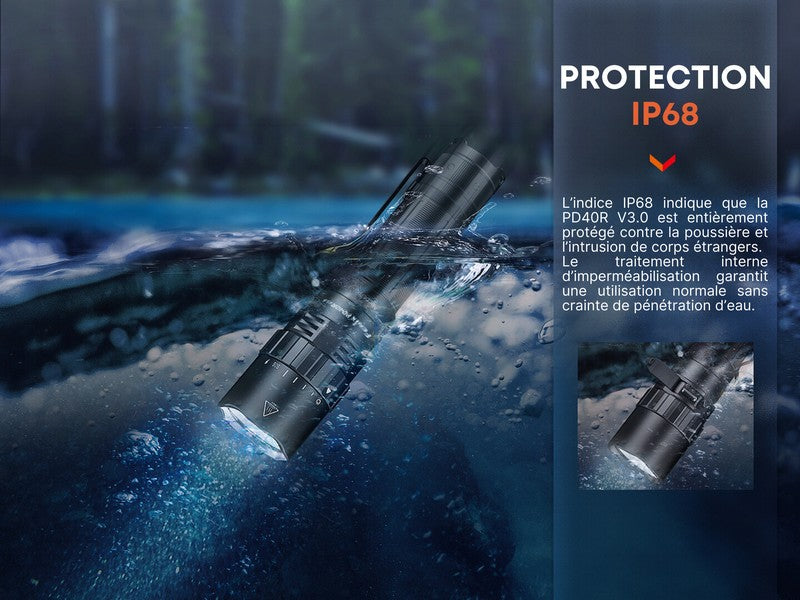 Lampe Torche Fenix PD40R V3.0 – 3000 Lumens  NYCTALOPE  