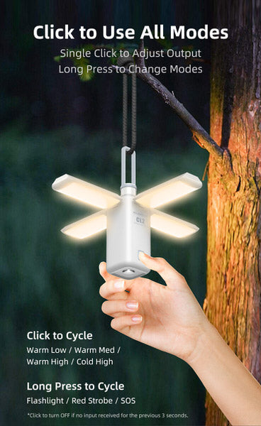 Lanterne Klarus CL2 – 750 Lumens – Rechargeable et Powerbank - Grise  NYCTALOPE  