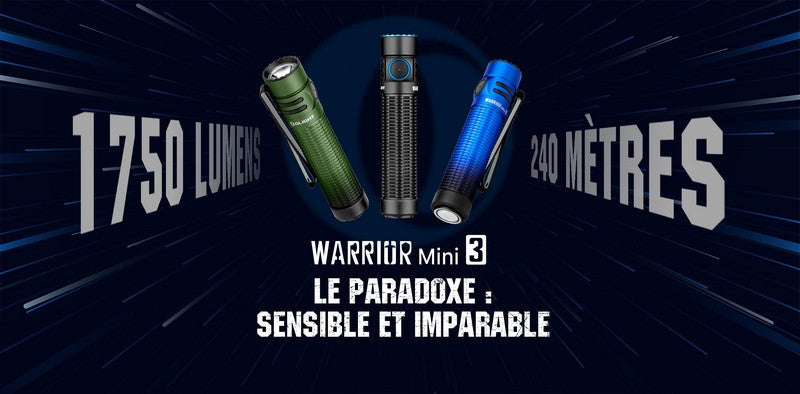 Lampe Torche Olight WARRIOR Mini 3 – 1750 Lumens  NYCTALOPE  