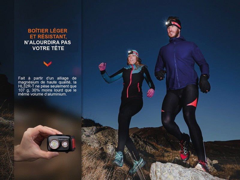 Lampe Frontale Fenix HL32R-T – 800 Lumens – Rechargeable  NYCTALOPE  