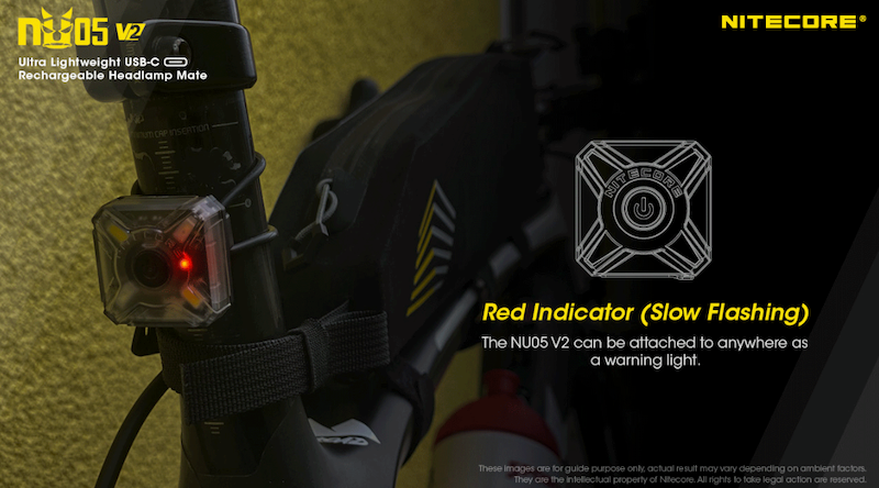 Lampe Frontale Nitecore NU05V2 KIT – 40 Lumens  NYCTALOPE  