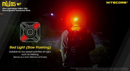 Lampe Frontale Nitecore NU05V2 KIT – 40 Lumens  NYCTALOPE  